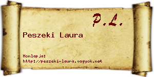 Peszeki Laura névjegykártya